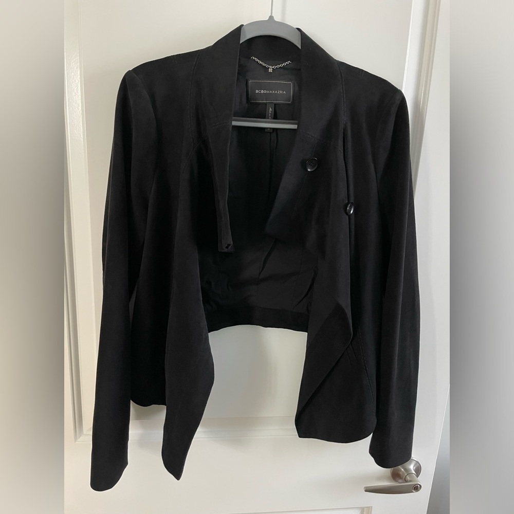 BCBGMaxAzria Drea Faux Suede cropped jacket M
